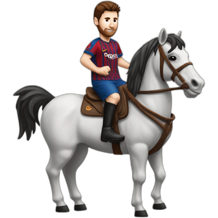 Messi sur un cheval emoji