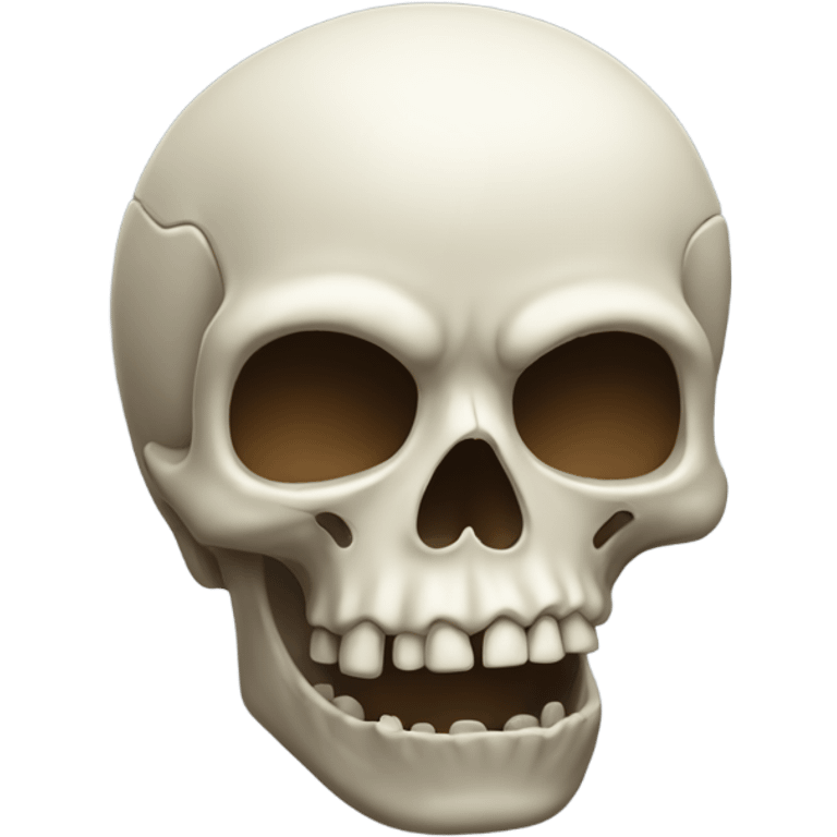 Skull emoji being shocked  emoji