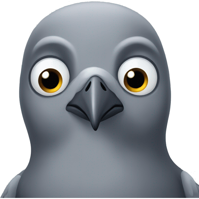 pigeon blank stare emoji