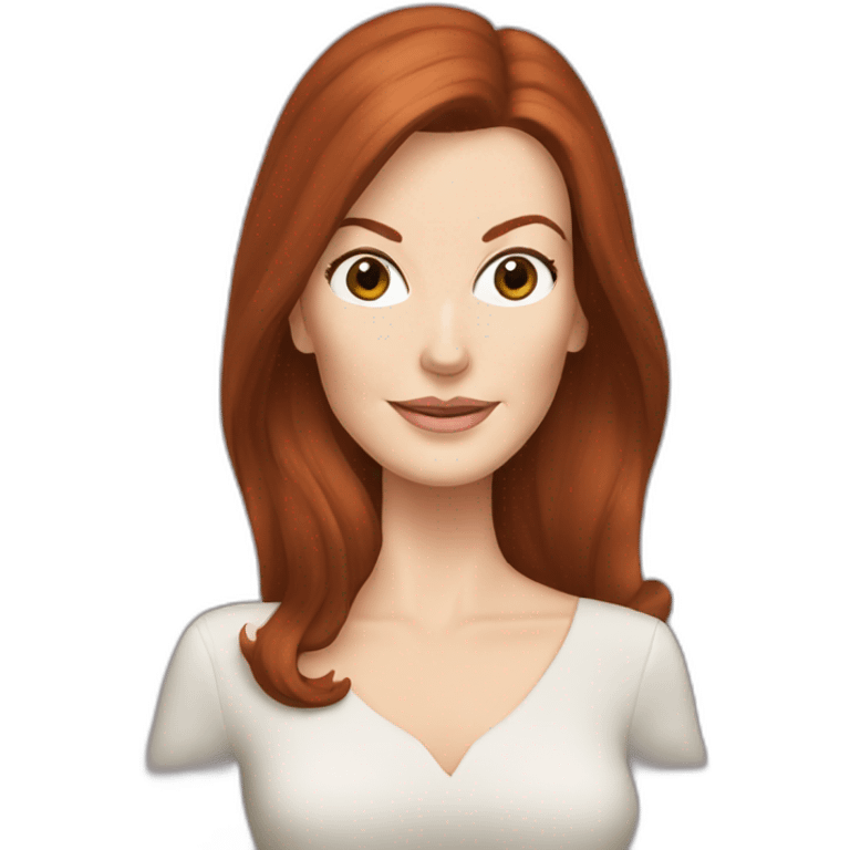 Marcia Cross with brown hair emoji