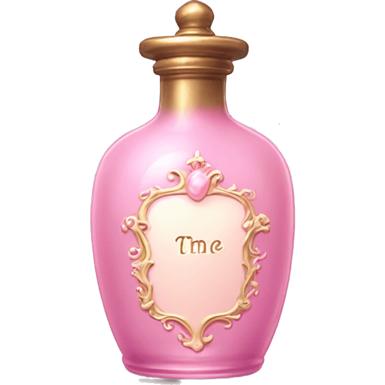 Pale pink rococo potion bottle  emoji