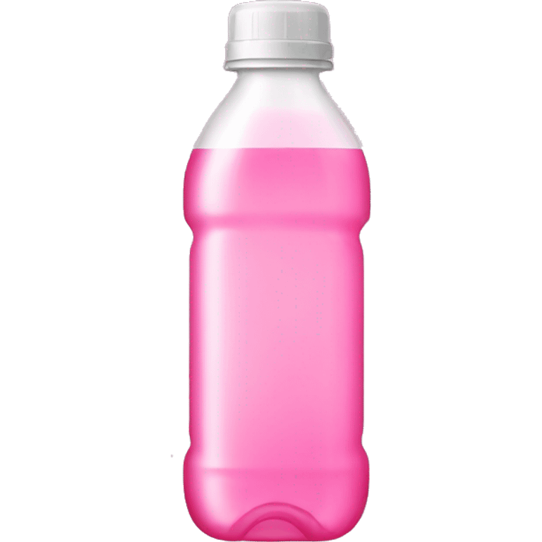 plastic bottle with crystaline pink liquid emoji