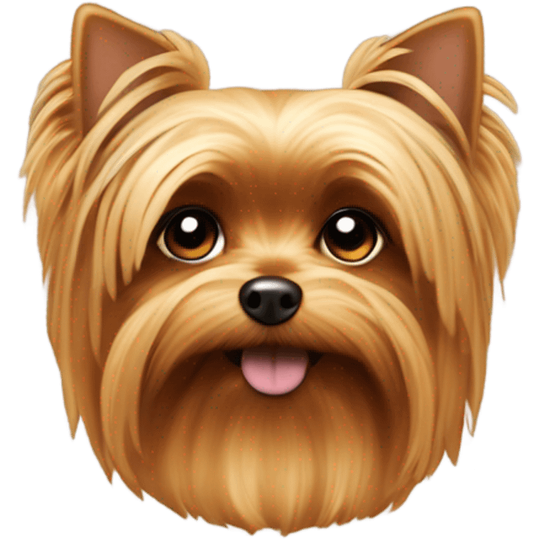 Yorkie mixed with a baked potato emoji