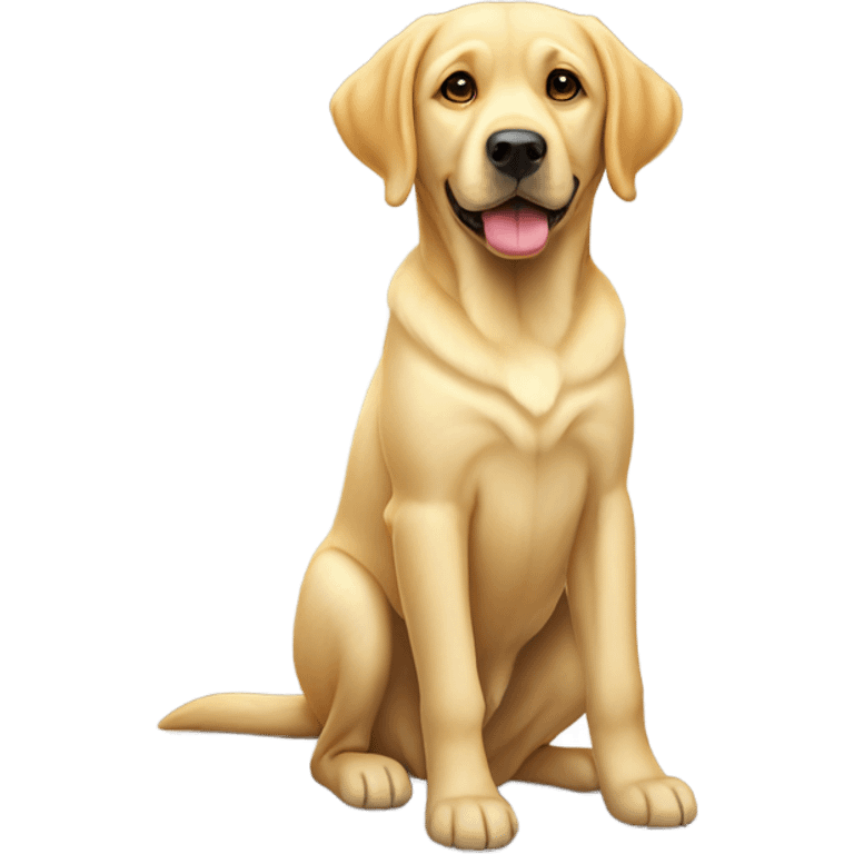 Yellow Labrador retriever sitting up emoji