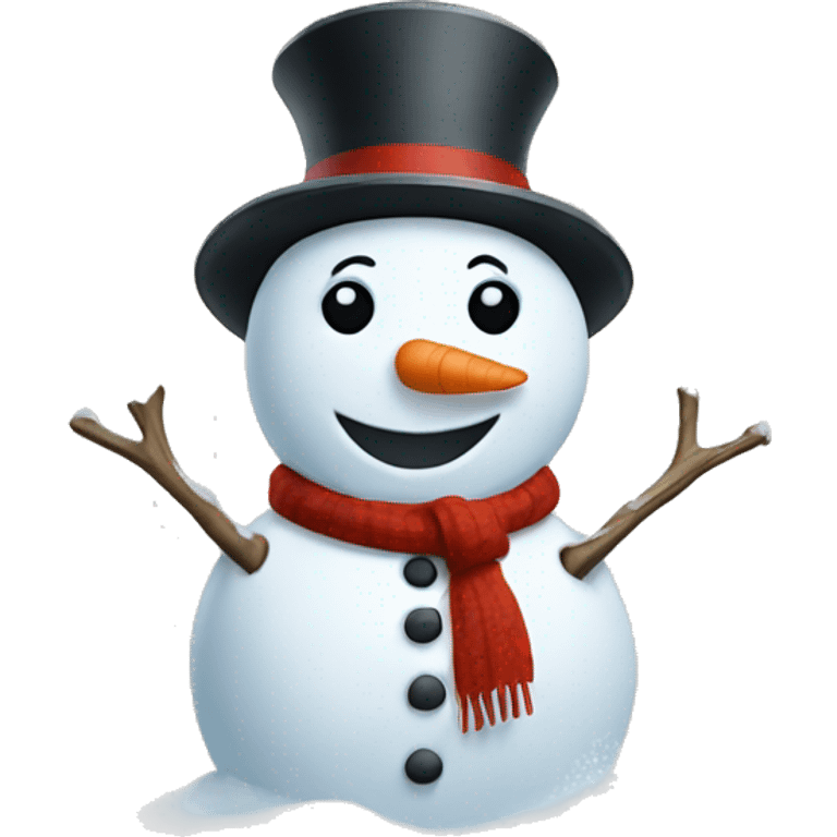 A snowman making a snowman  emoji