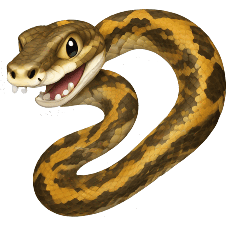 python snake logo but like the hankey emoji emoji