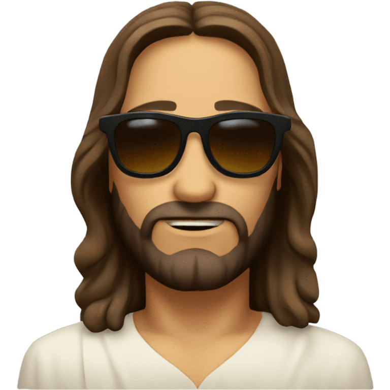 Jesus wearing sunglasses emoji