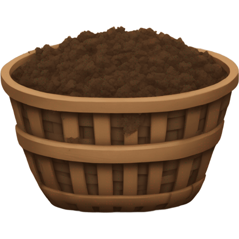 Basket of brown piles emoji