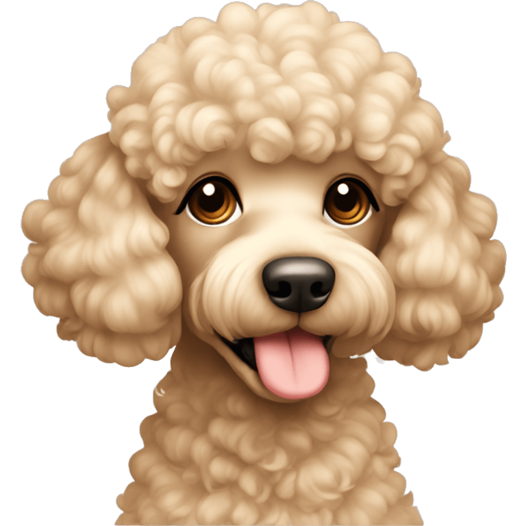 dog poodle beige lovely emoji