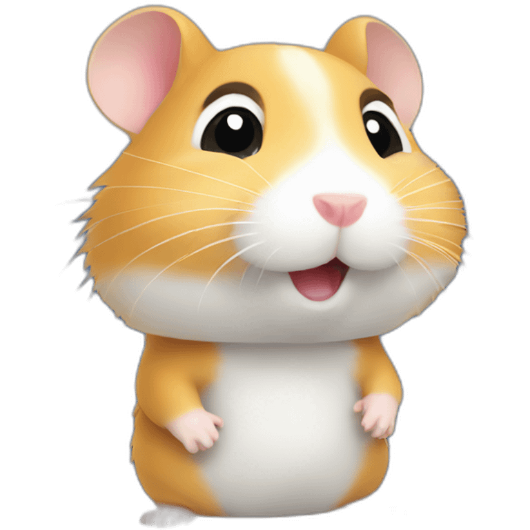 hamster doing live stream emoji