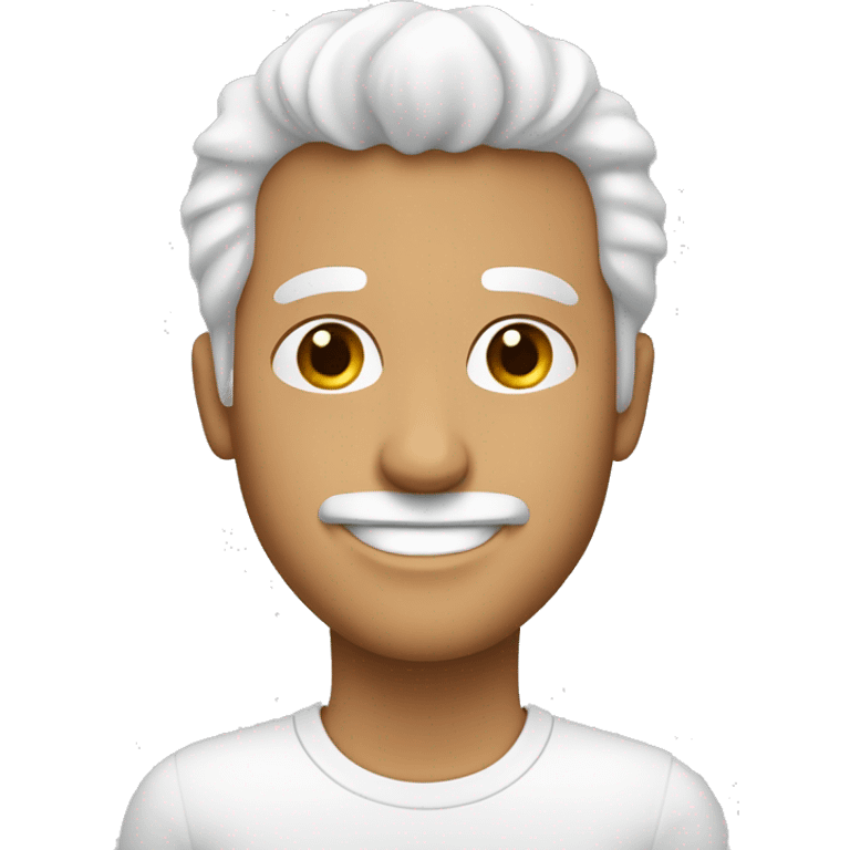 hombre pelo blanco sonrisa piel blanca emoji