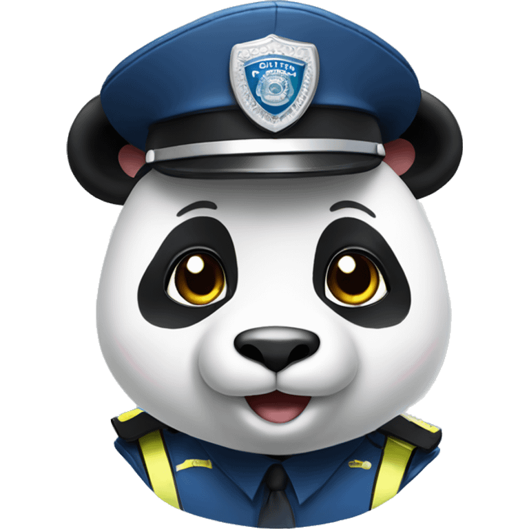 Panda in police hat emoji