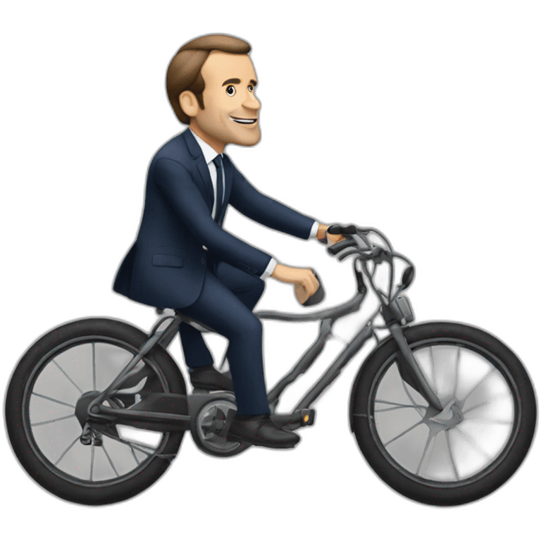 Macron qui fait du vélo emoji