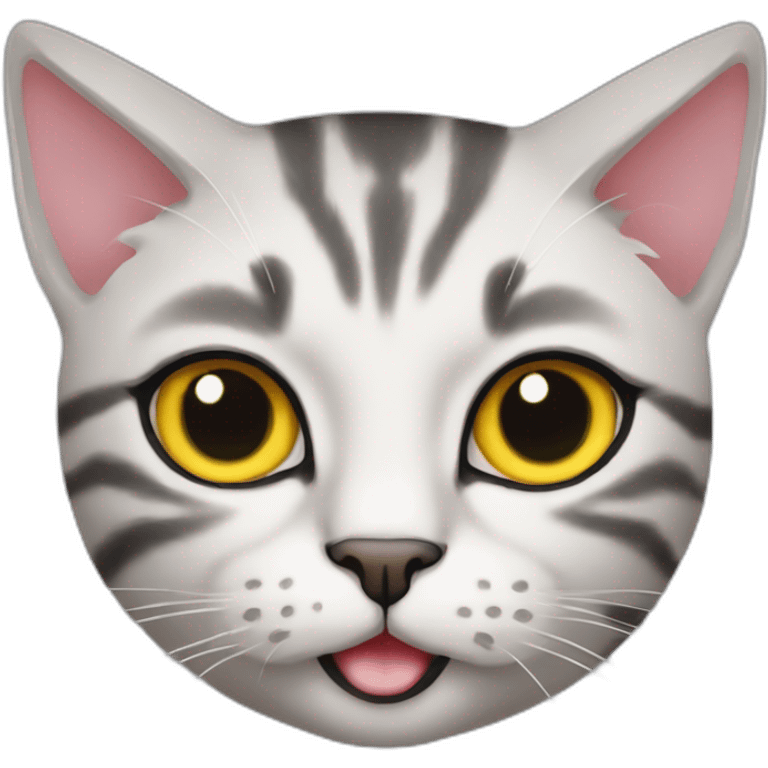 Katze mit Bauchnabelpiercing  emoji