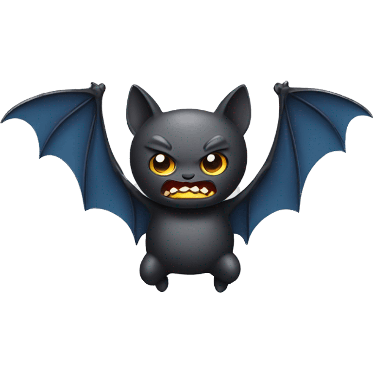 fighting angry bat with wings emoji