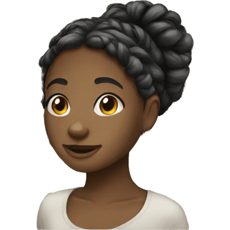 Black girl with braids  emoji