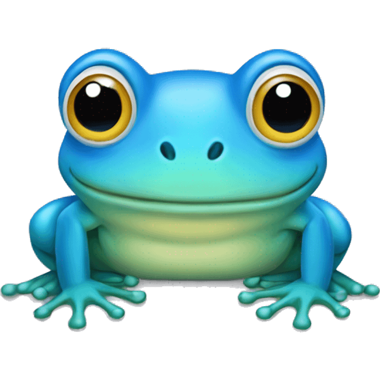 cute blue frog emoji