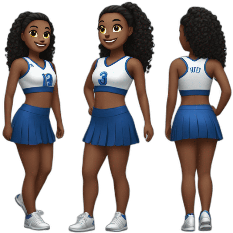 curvy cheerleader emoji