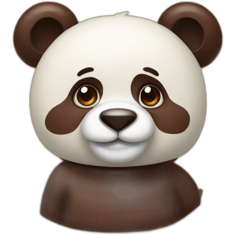 Chocolate panda emoji