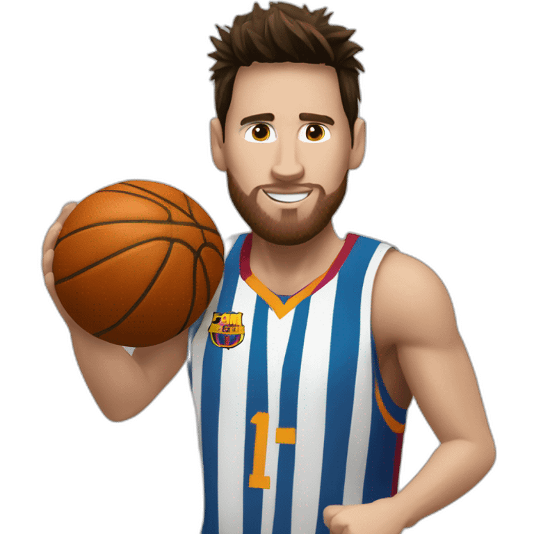 messi joue au basket emoji