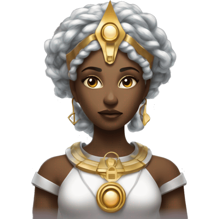 Technomancy Goddess is a mystical being who controls both magic and technology. She can cast spells on technological networks. Her powers blend the ancient art of magic with advanced cybernetics and technology. She can command machines emoji