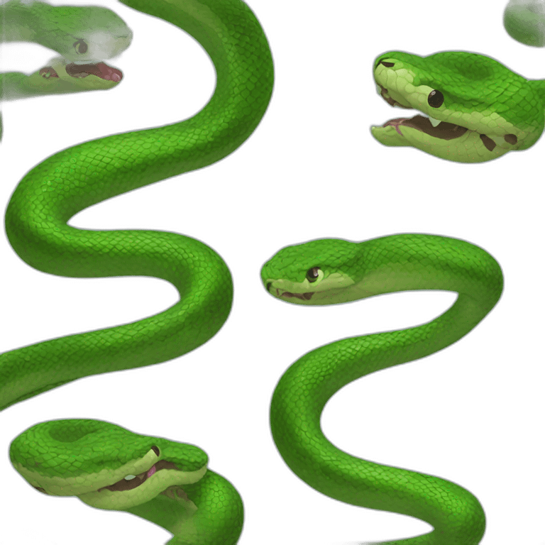 Three snakes emoji