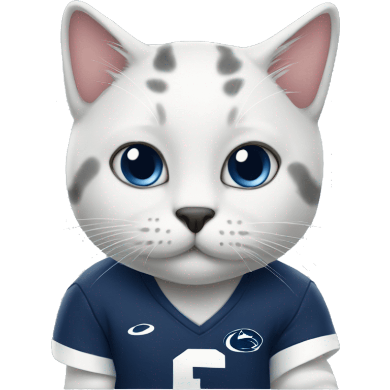 Cat wearing a penn state shirt  emoji