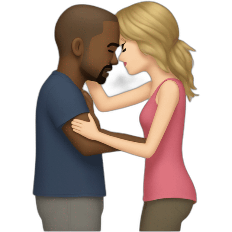 kanye west and taylor swift hug emoji