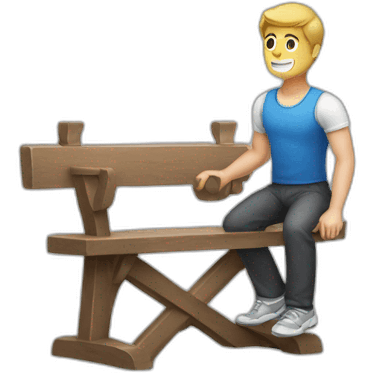 a man lifting a bench emoji