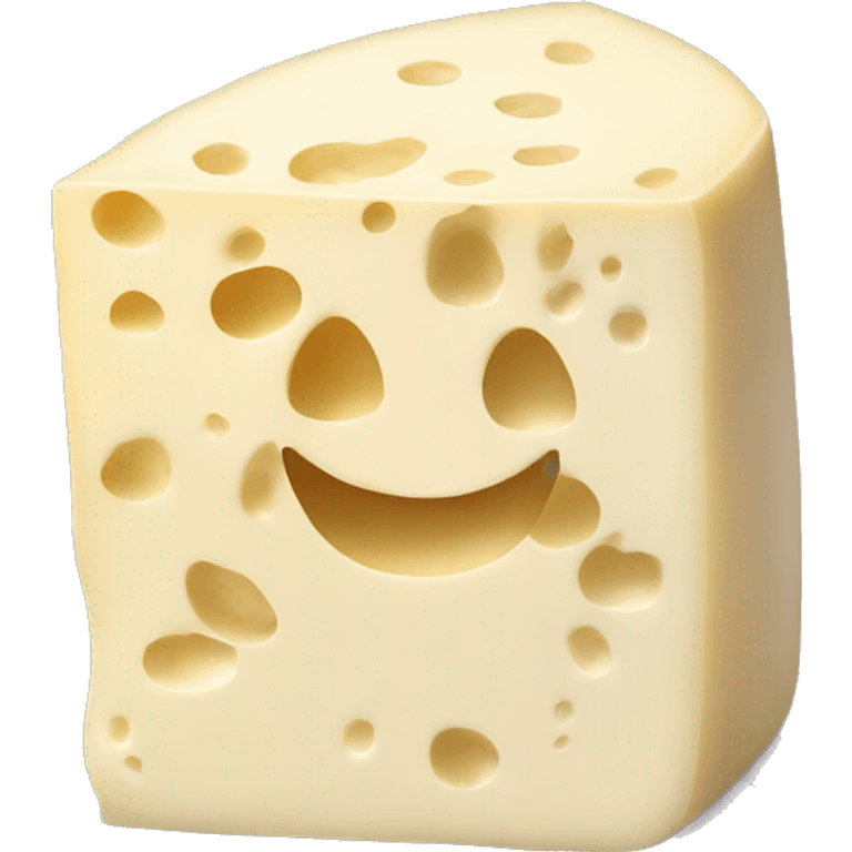 Realistic White cheddar cheese it without a face or anything  emoji