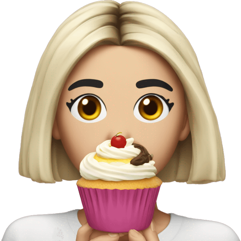 Dua lipa eating cupcake  emoji