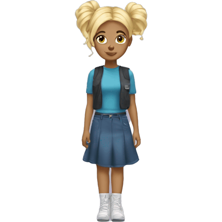 Blonde girl with space buns emoji