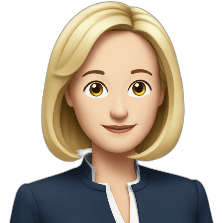 Marie lePen avec Emanuelle Macron emoji