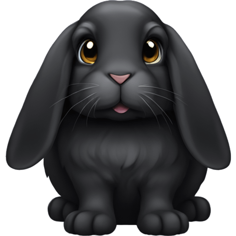 black lop eared bunny emoji