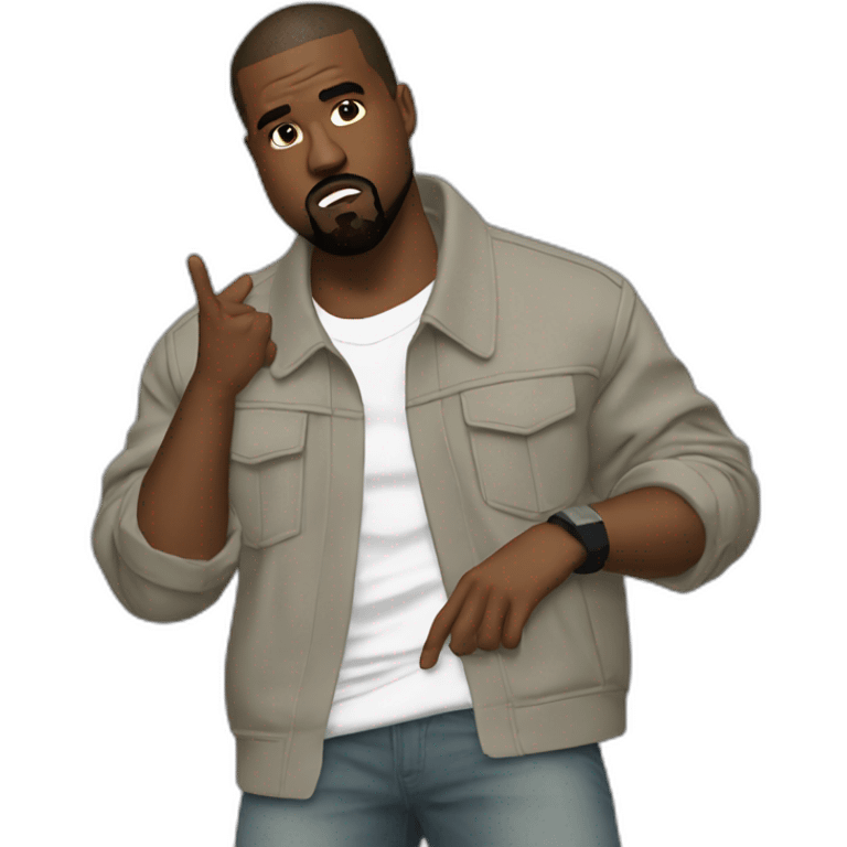 kanye west in jojo pose emoji