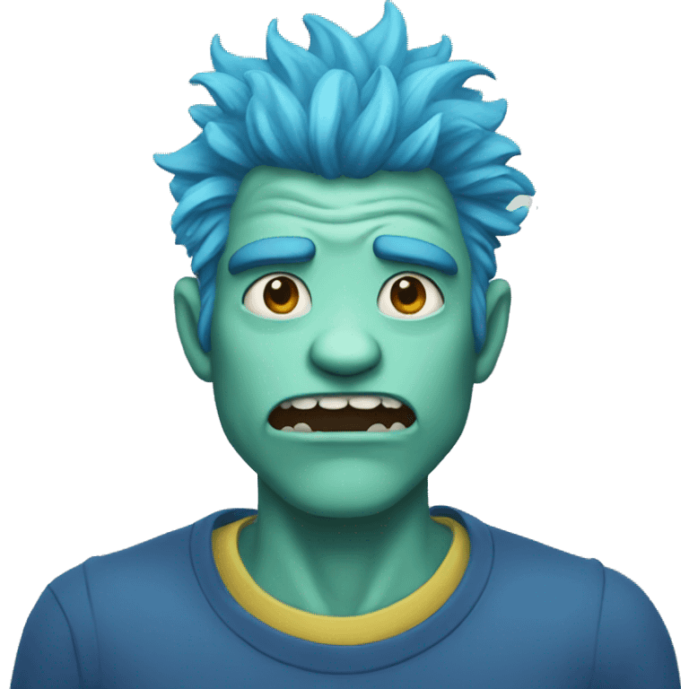 blue haired monster emoji