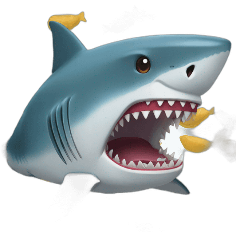 Shark Eating pop emoji