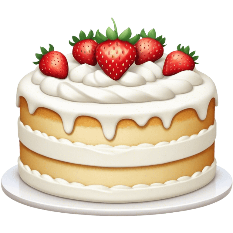 white strawberry cake emoji