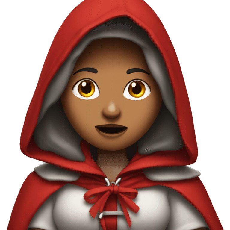 red riding hood rapping emoji