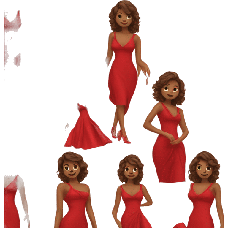 woman red dress emoji