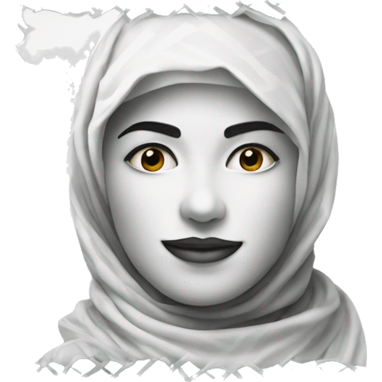 Keffiyeh design white slin emoji