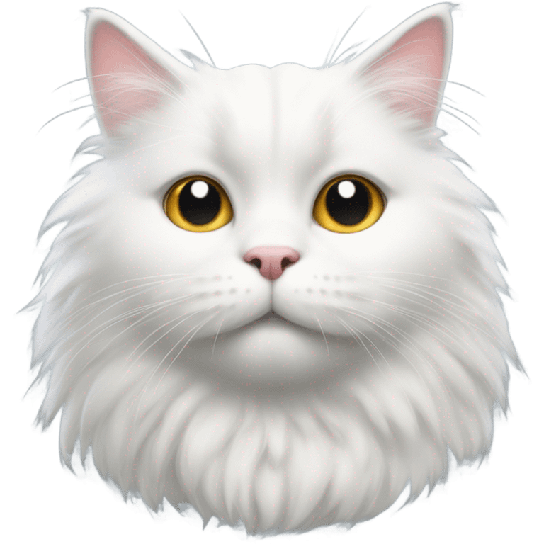 Fluffy white cat emoji