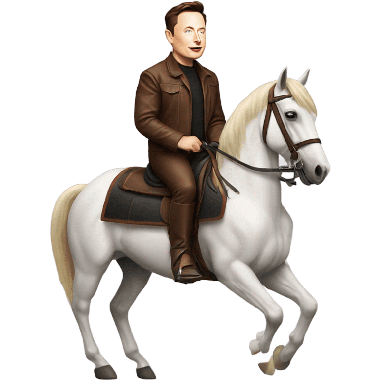 elon musk on a horse emoji