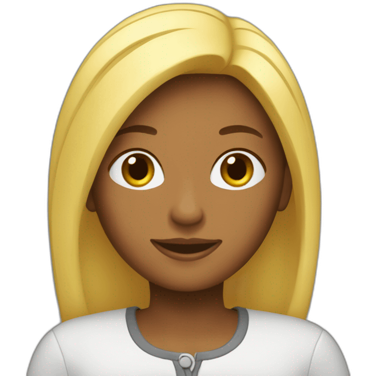 une femme avec une pelle emoji