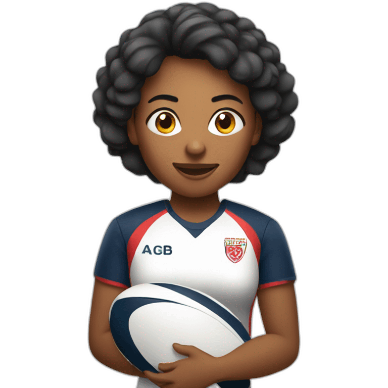 woman playing rugby emoji