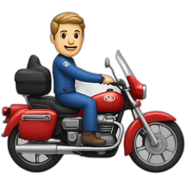 François holland sur une moto emoji