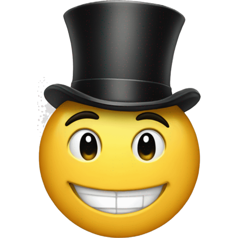 smiling face with tophat emoji