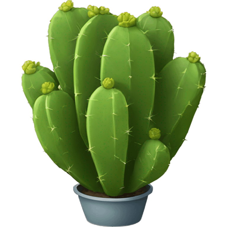 round Nopal without pot emoji