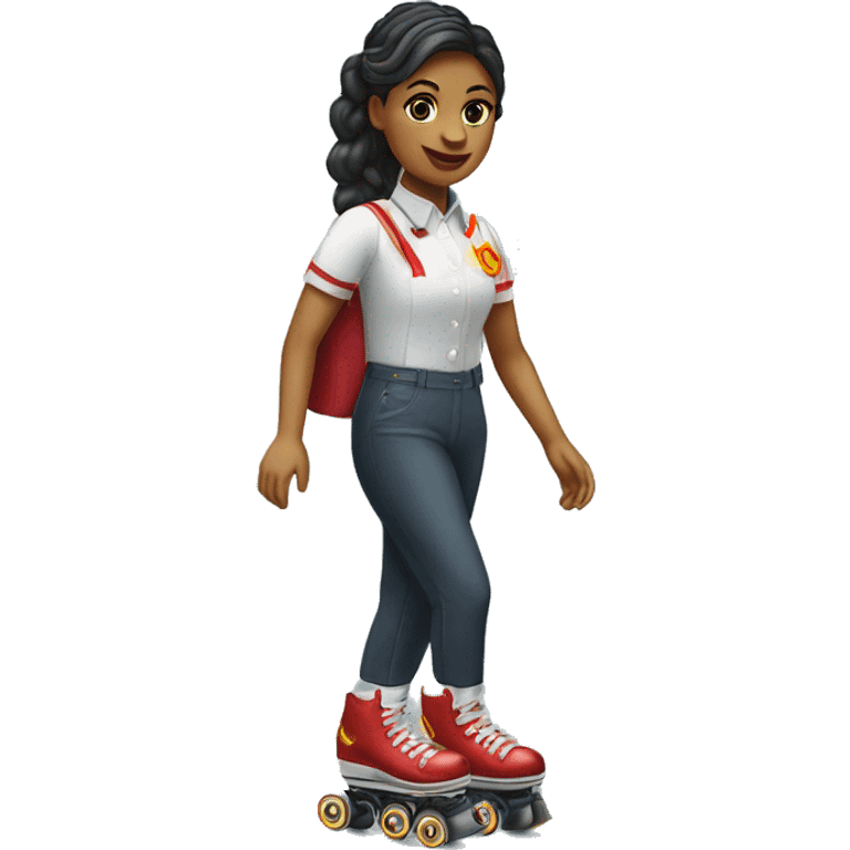 McDonald's waitress o roller skates emoji