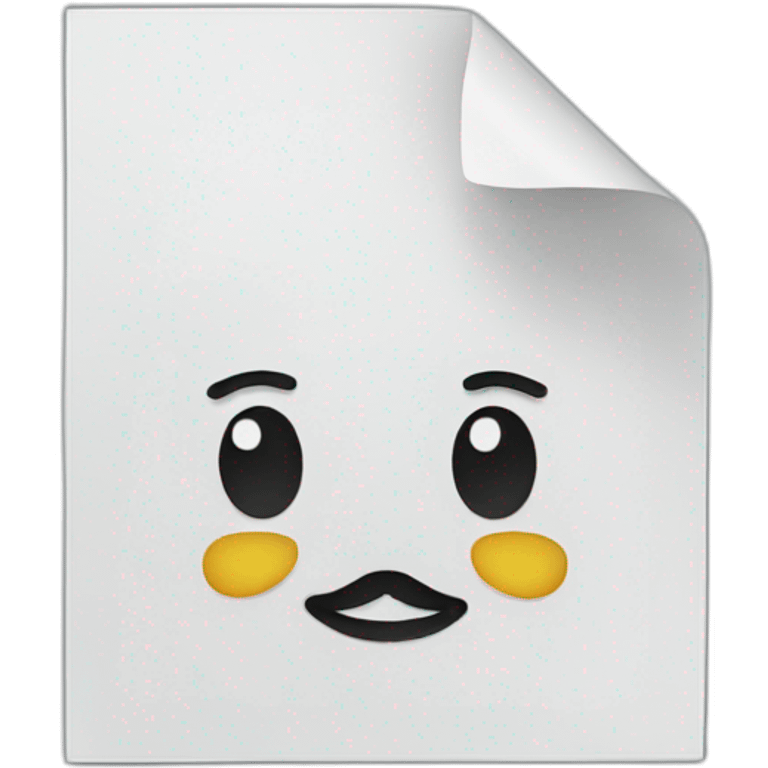 Paper sheet with the tuxedo emoji